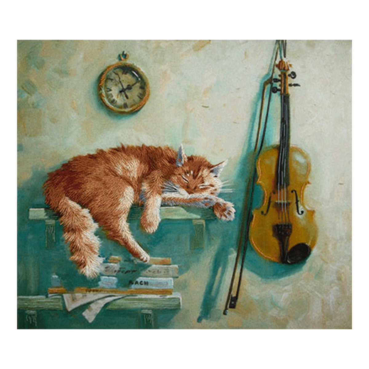 Satin Stitch - Cat & Violin Embroidery Kits - JK-2038